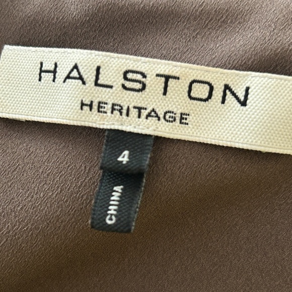 Halston Heritage Ultra Suede Strapless Dress in Tobacco - Picture 5 of 8